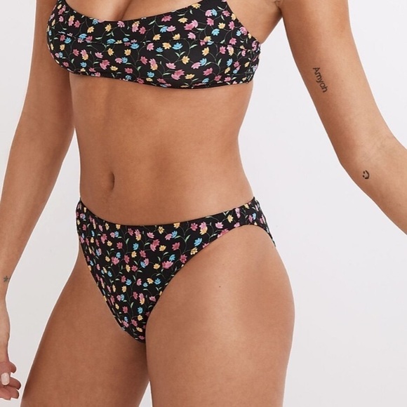 Madewell Solid & Striped Elsa Bikini Bottom Floral ND593 - Picture 2 of 10